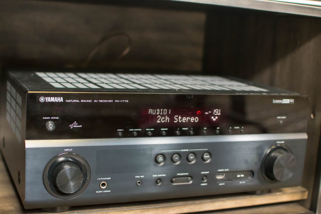 home theater, audio, receivers, speakers, surround sound, TV. Key considerations when shopping for home theater receivers are media inputs, speaker count, and media type (like Bluetooth streaming).