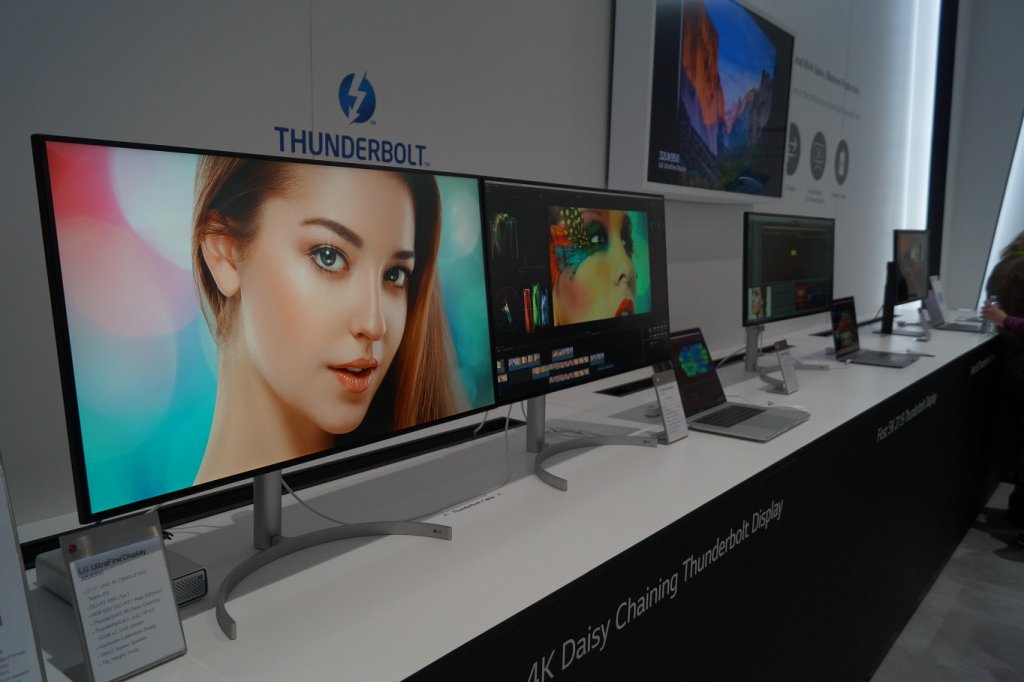 lg thunderbolt 3 monitors ces 2018