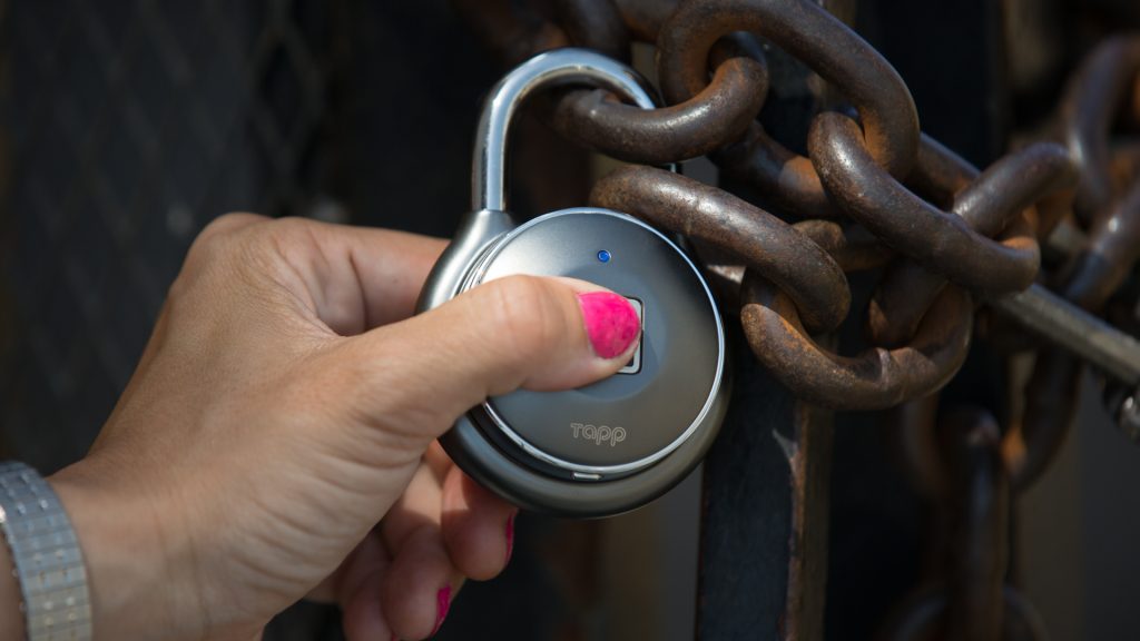 Tapplock's smart padlock has app and fingerprint operation, but suffered from poor security protocol.