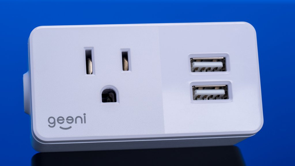 Geeni's Switch and Charge Wi-Fi plug has all the features of a standard smart plug, but with the added bonus of two USB charging ports.