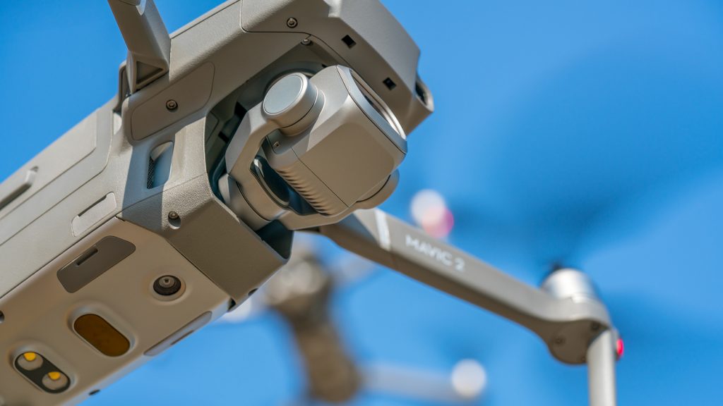 The Mavic 2 Pro has a new camera attached to the 3-axis mechanical gimbal from Hasselblad, which shoots 20MP stills and 4K video at 30fps.