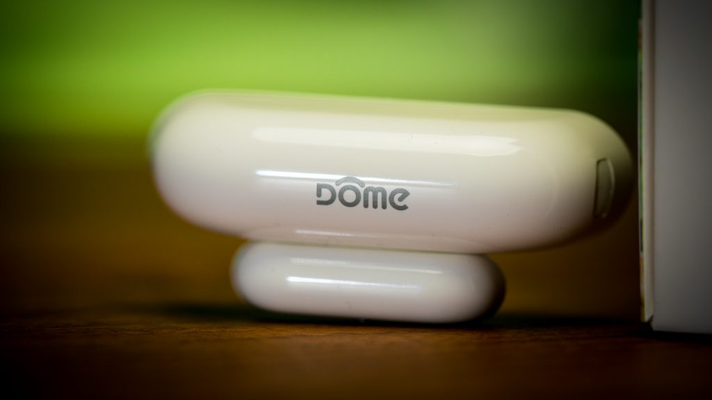 Smart Home security includes sensors that alert users if their doors and windows are opened without their consent, like the Dome open/close sensors. 