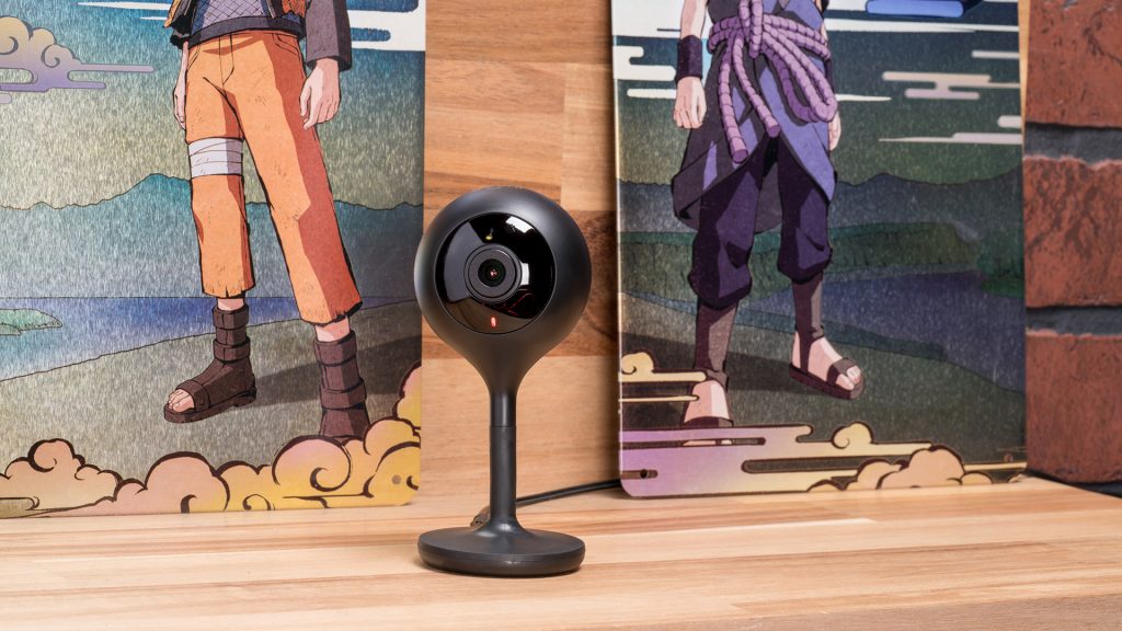 The Geeni LOOK HD smart camera has a flexible stem and optional adhesive patch for custom mounting locations.