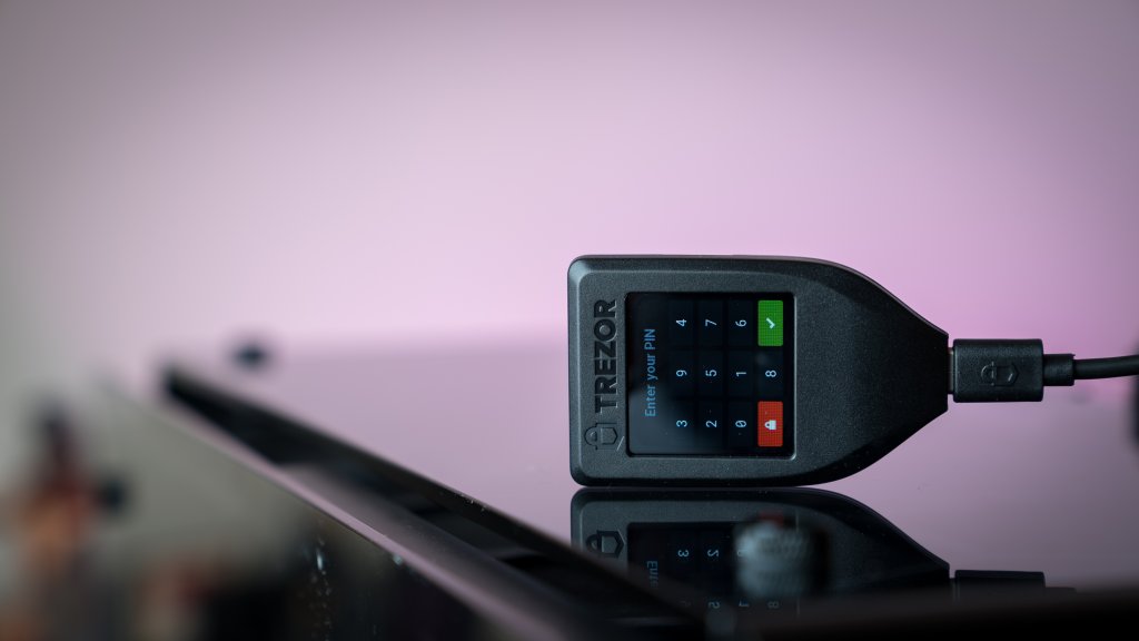 The Trezor Model T crypto wallet takes on a new level of utility with a touchscreen and phone app to manage cryptocurrency security.