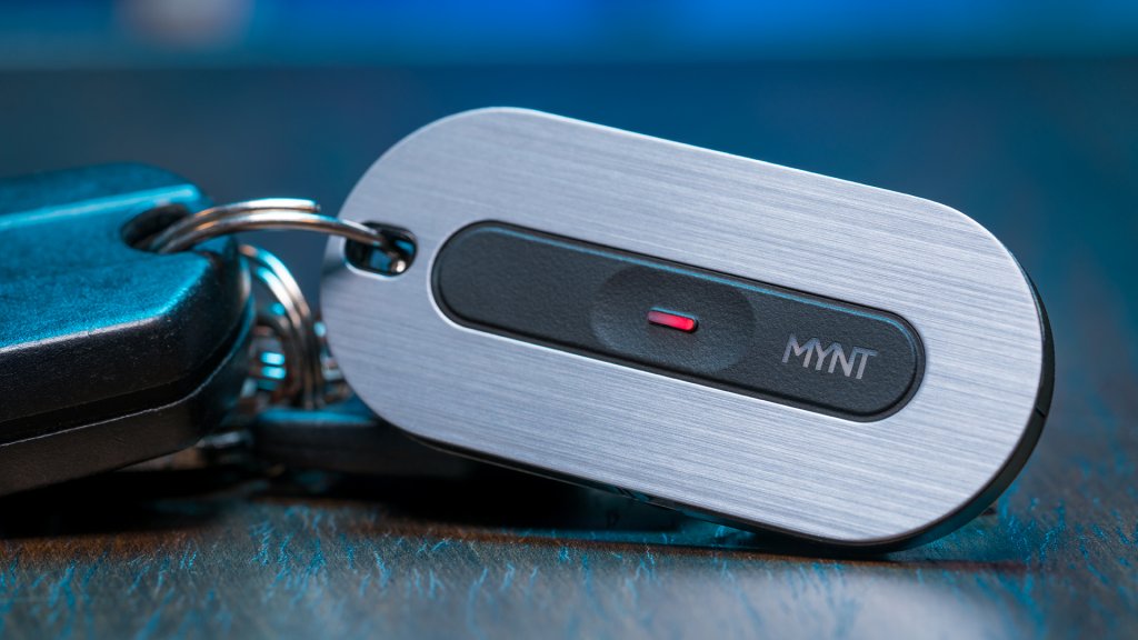 The Mynt smart tracker uses Bluetooth to locate misplaced items.
