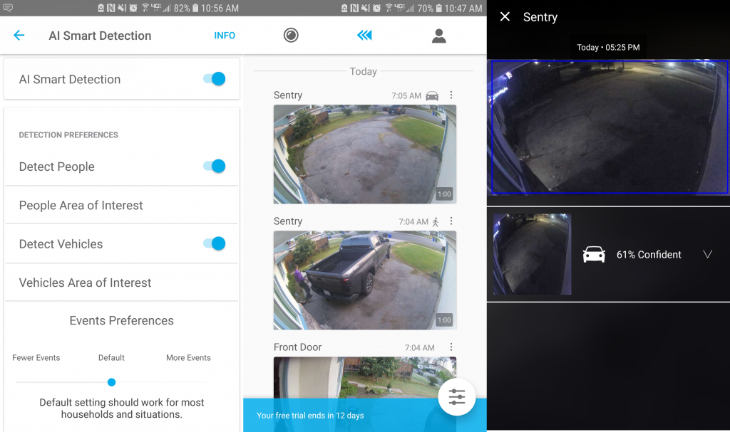 Kuna AI is the Maximus Camera Floodlight's upgraded functionality, which allows for human and vehicle identification, as well as specific zones for triggering recordings based on the object.