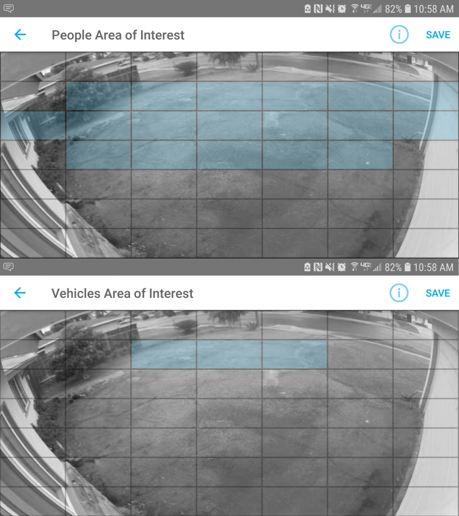 Smart floodlights don't get much smarter than the Kuna AI; the brains behind the app are designed learn over time what objects are important and which ones are not, through areas of interest the user sets.