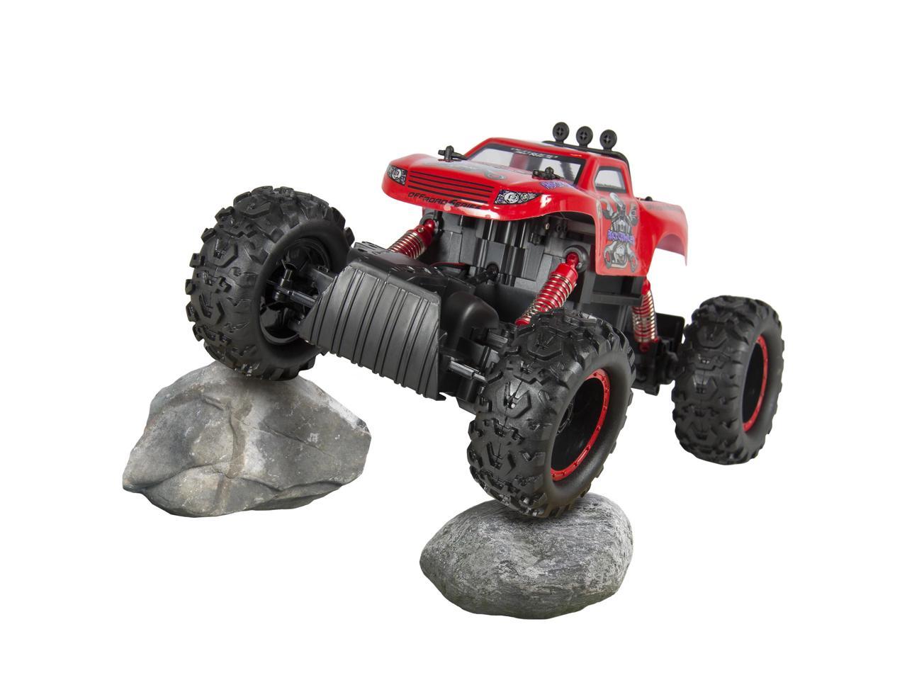 The 4-Wheel Drive Remote Control 1/12 scale monster truck ($28.99) features off-road tire tread to help it climb over all sorts of things like rocks, dirt, or your little sister.