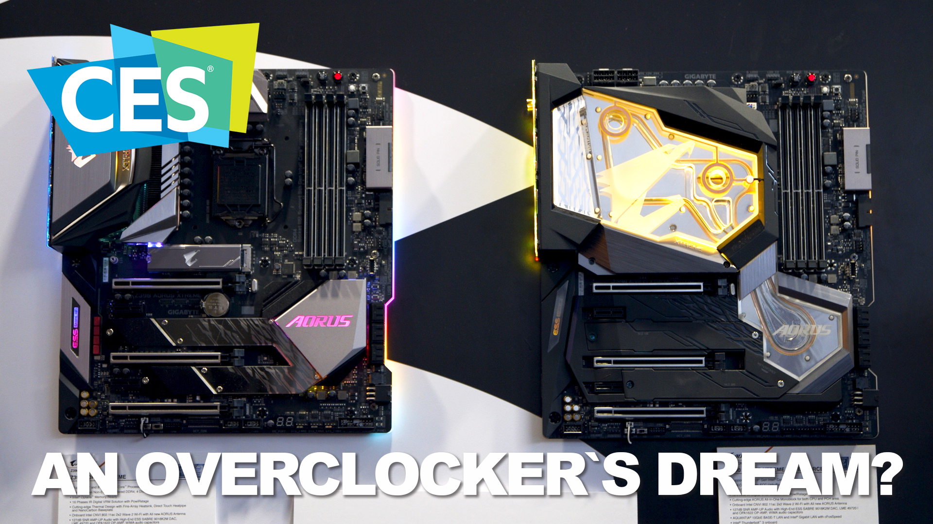 This Aorus z390 motherboard also comes with built in water blocks for super-cooled performance.