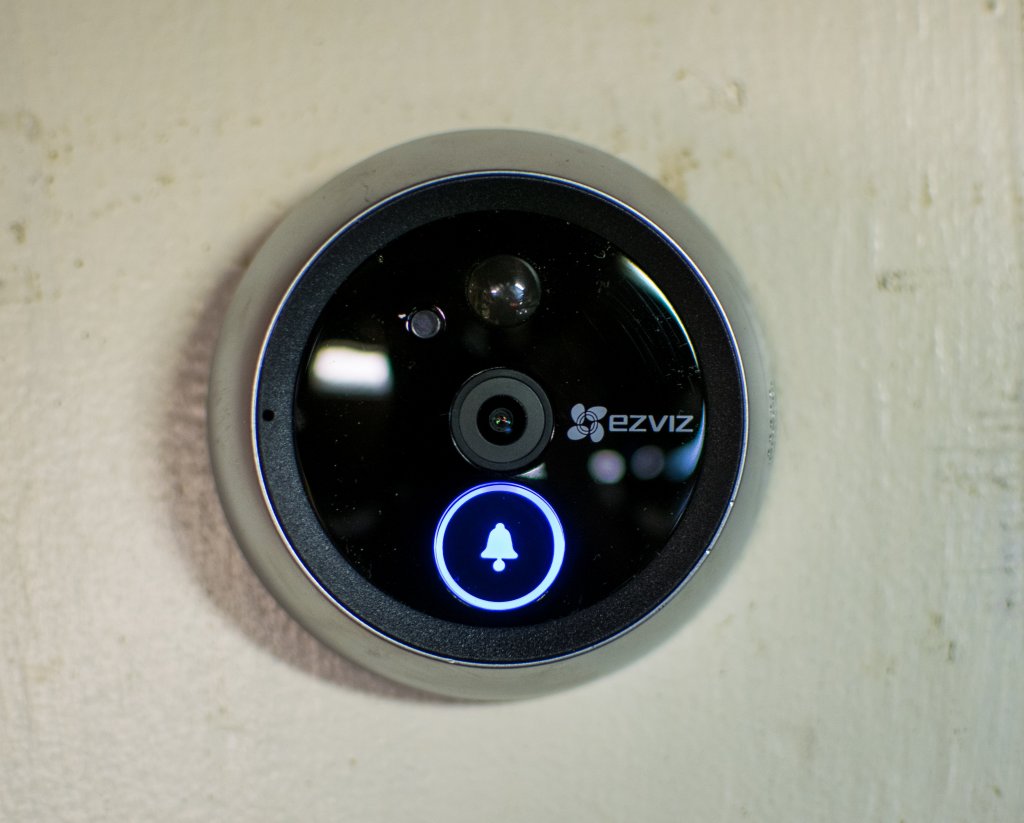 Installing a smart peephole is as simple as unscrewing the old lens and inserting the new unit. With a few modifications, residents can safely see visitors without walking all the way to the door, or even needing to be home. 