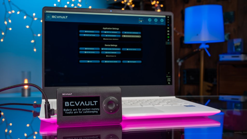 Unlike other cryptocurrency wallets, the BC Vault One uses a micro SD card for wallet recovery, no long recovery seed necessary.