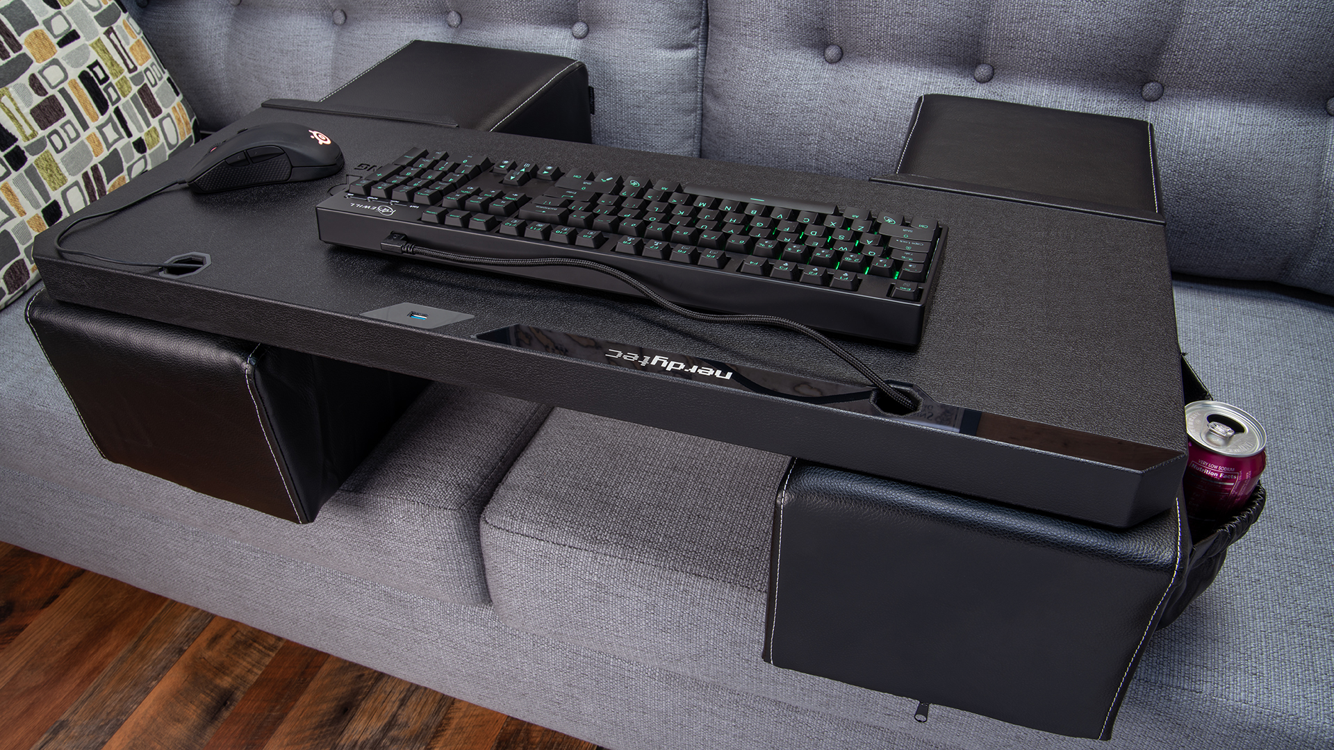 The Couchmaster Cycon is an innovative couch gaming lap desk that brings the full PC gaming experience to the comfort of your sofa.
