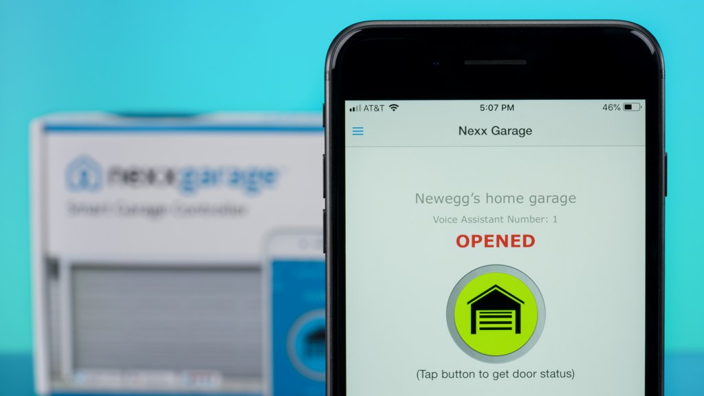 The Nexx Garage smart garage opener can connect to Amazon Alexa and Google Assistant voice controllers for easy automation while at home, and send updates for activity via mobile alert.