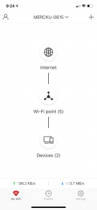 The intuitive Mercku app is a great tool for managing the M2 Hive, offering easy controls and settings like parental controls and port forwarding.
