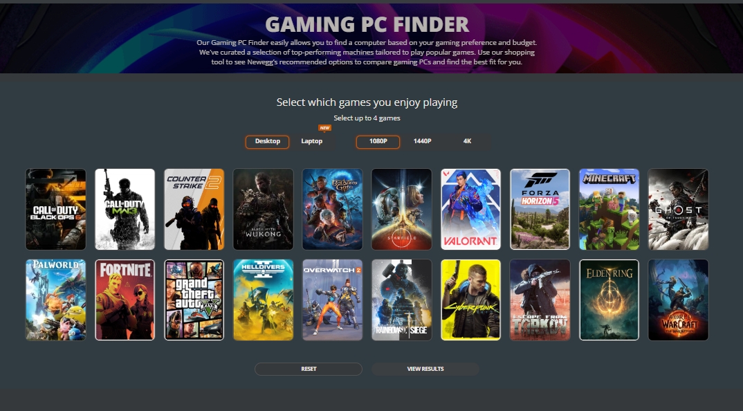 GAMING PC FINDER