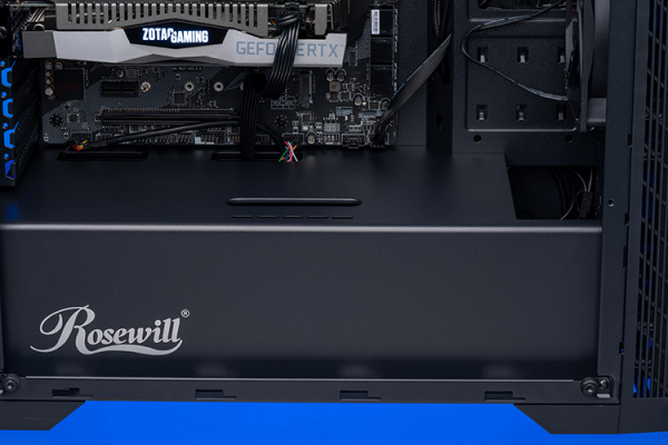 intel DIY pc build kit 2 - rosewill 2060 - SideView