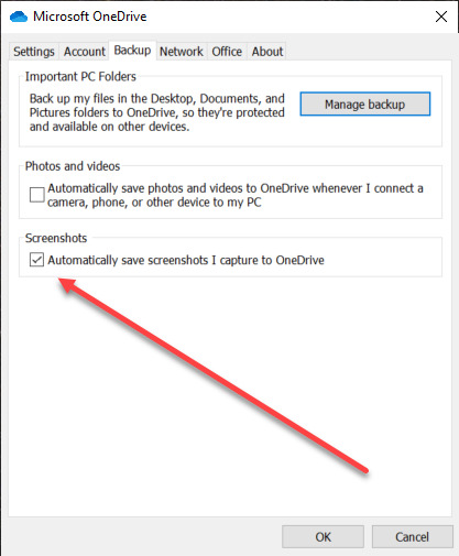 OneDrive Settings Automatically Save