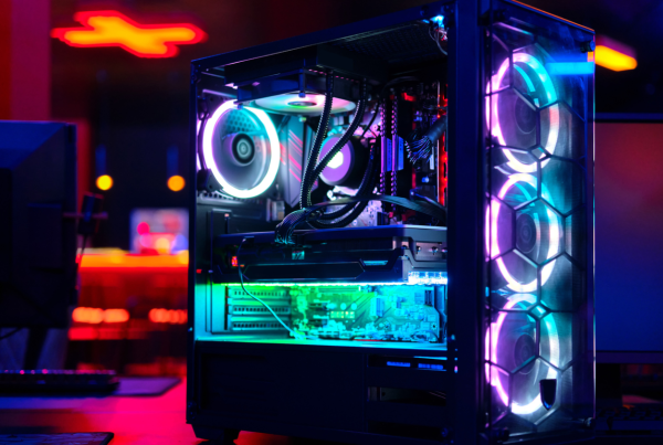 A high-end pre-built gaming PC