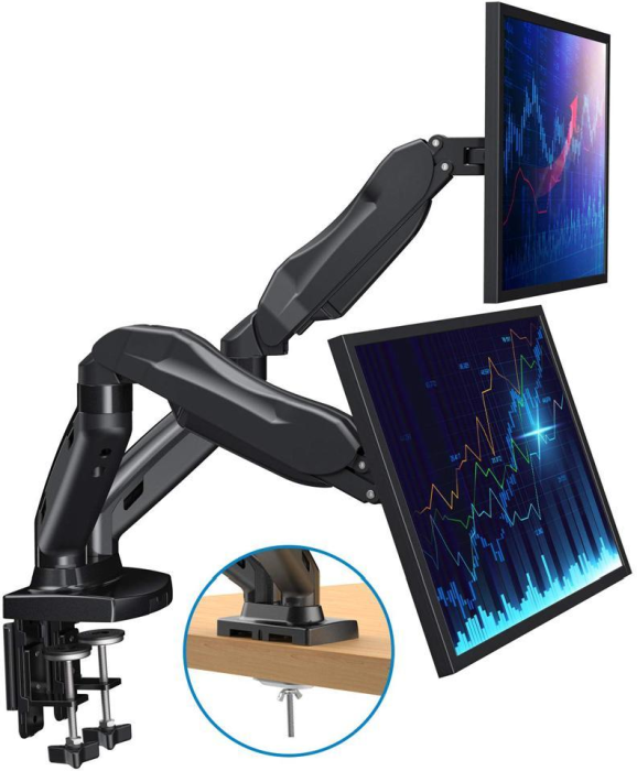 dual arm monitor stand