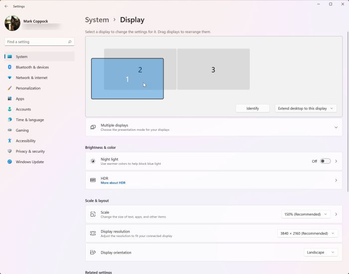 reordering monitor arrangement