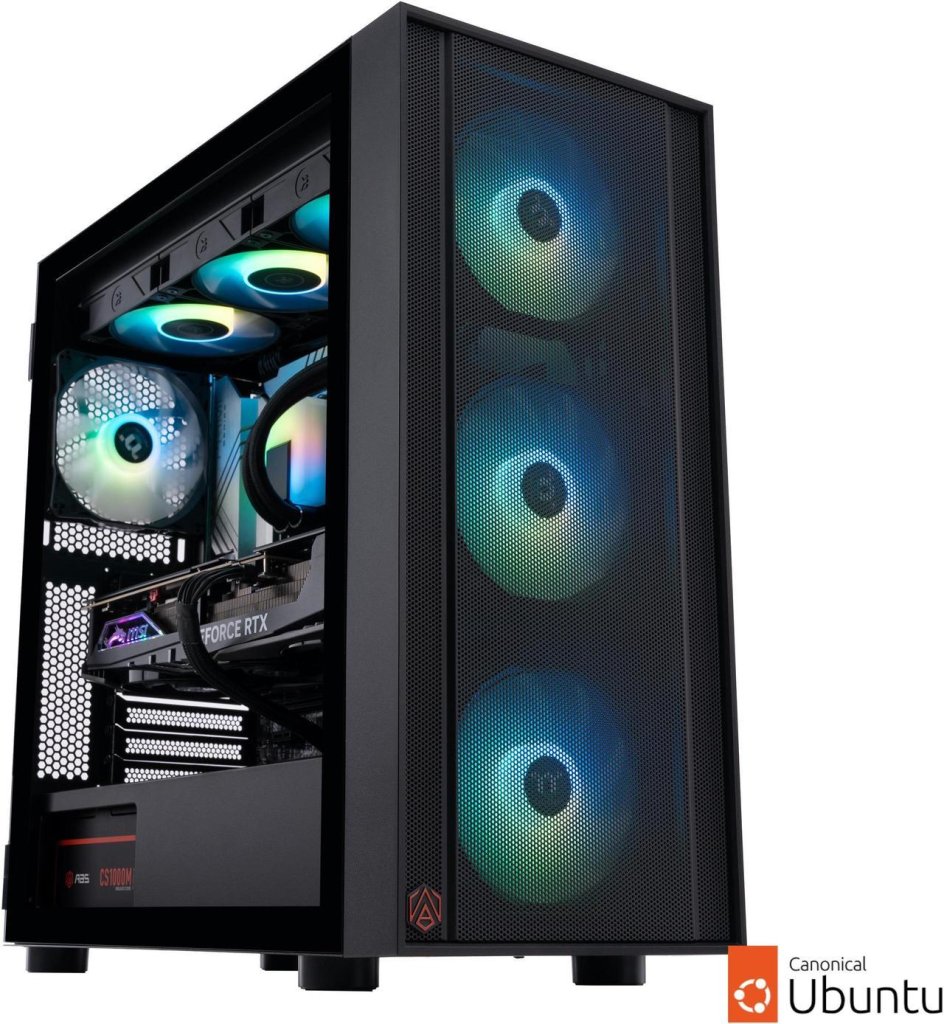 ABS Eurus Pro Ubuntu Linux Developer Workstation, AI PC ABS Eurus Pro Ubuntu Linux Developer Workstation - Intel i7 14700F - GeForce RTX 4080 Super - AI-Powered Performance