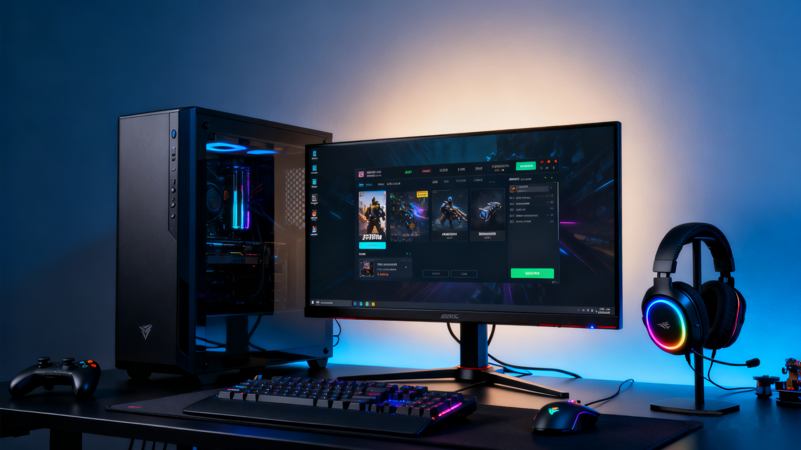 Gaming PC and Peripheral Accessories Diagram