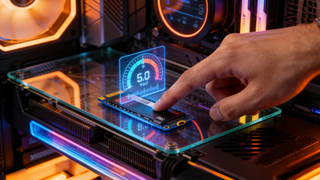 Custom Gaming PC Assembly Scene on the Desk