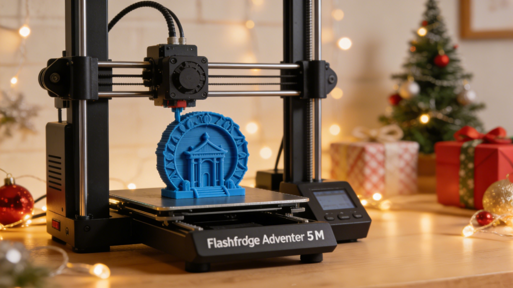 A stylish workspace with a holiday theme