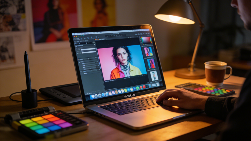 Creative Professional with MacBook