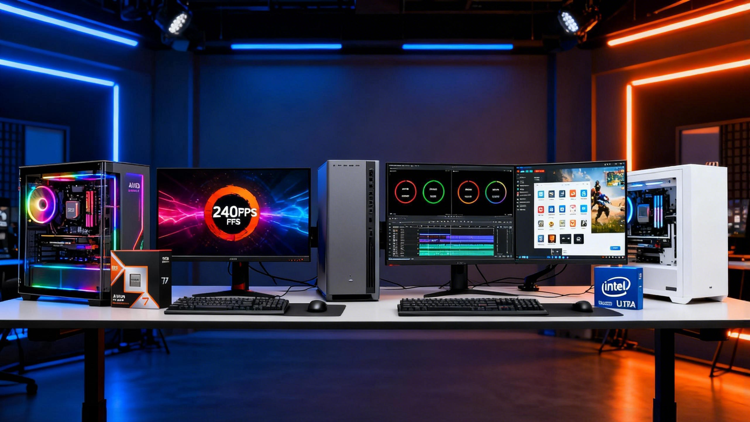 Set the tone and showcase the three CPU categories