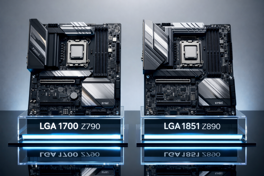 Dual platform motherboard display comparison