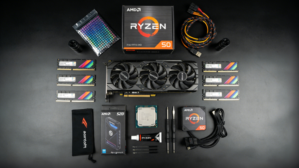 PC Components Flatlay Showcase