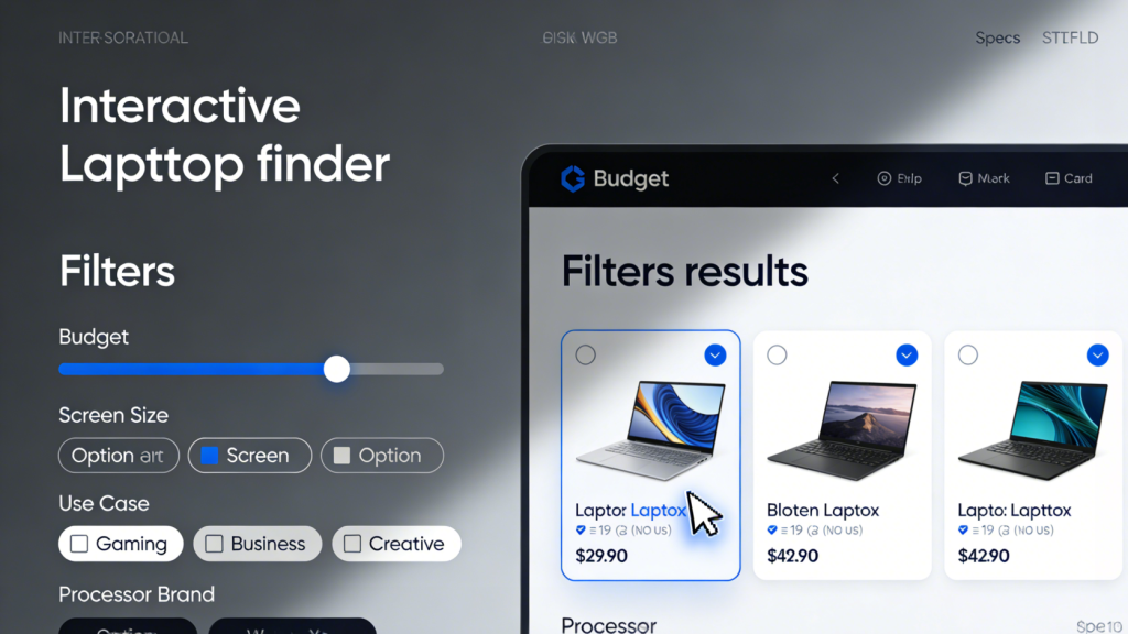Laptop Finder Tool Interface
