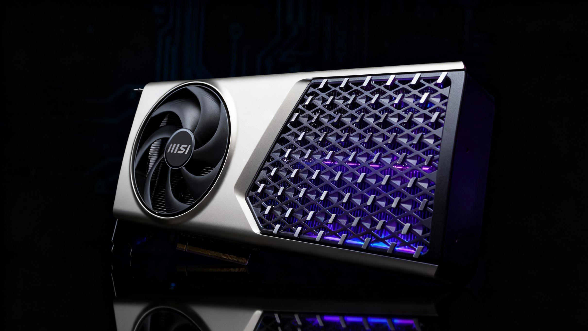 showcasing the graphics card's premium design