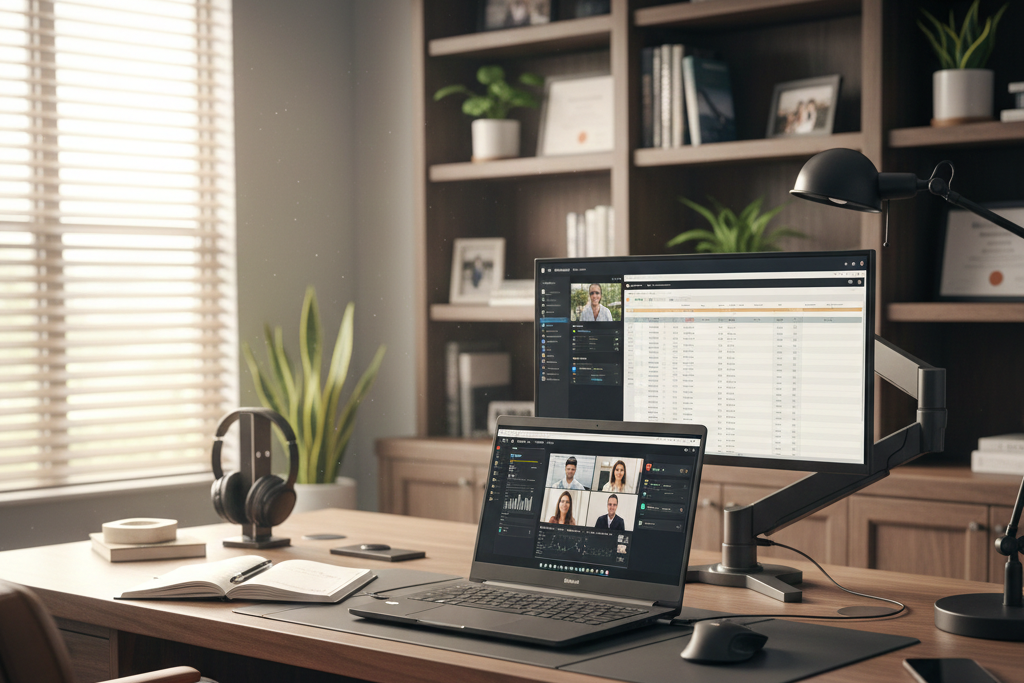 Dedicated Home Office - 15-Inch Business Laptop Workstation