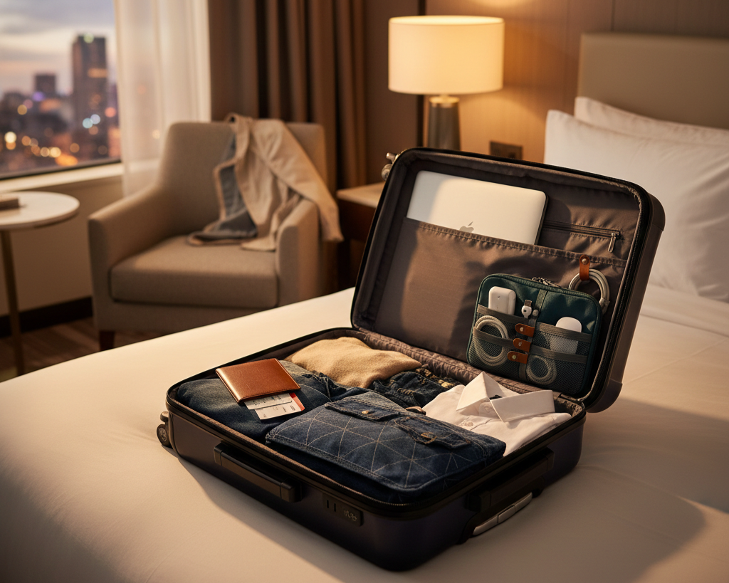 Travel Ready - Compact Notebook in Luggage