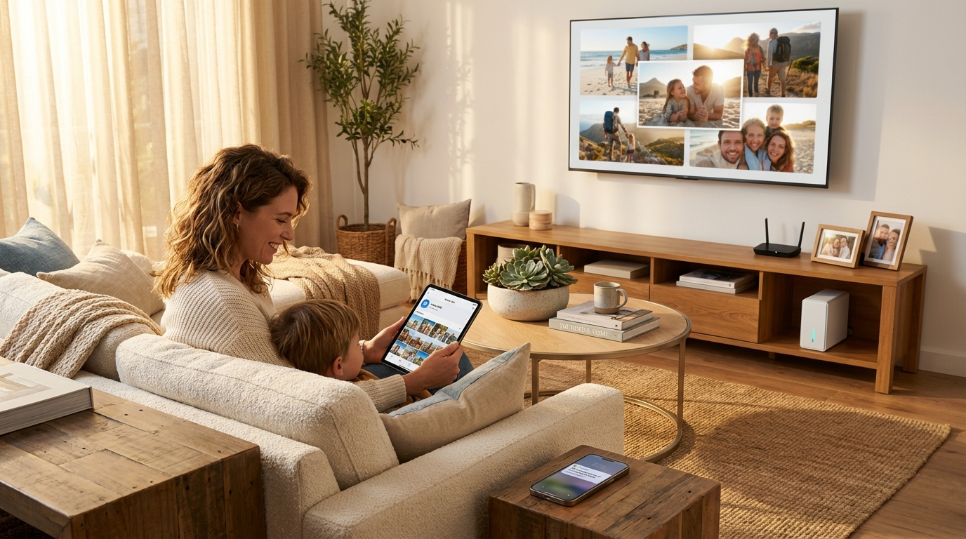 Personal Cloud NAS Lifestyle: Family Home Setting