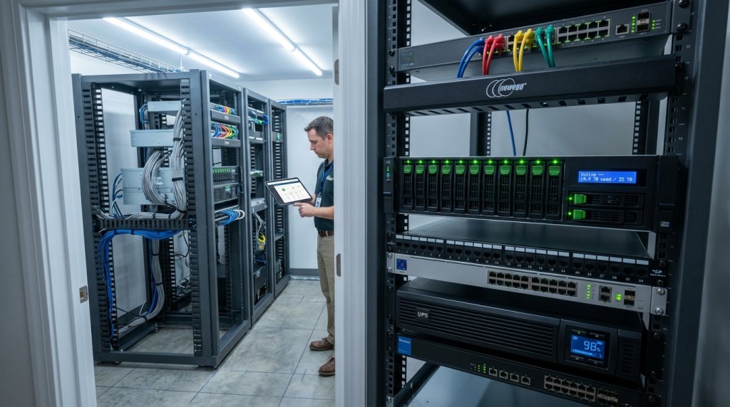 Rackmount NAS in a Professional Server Room