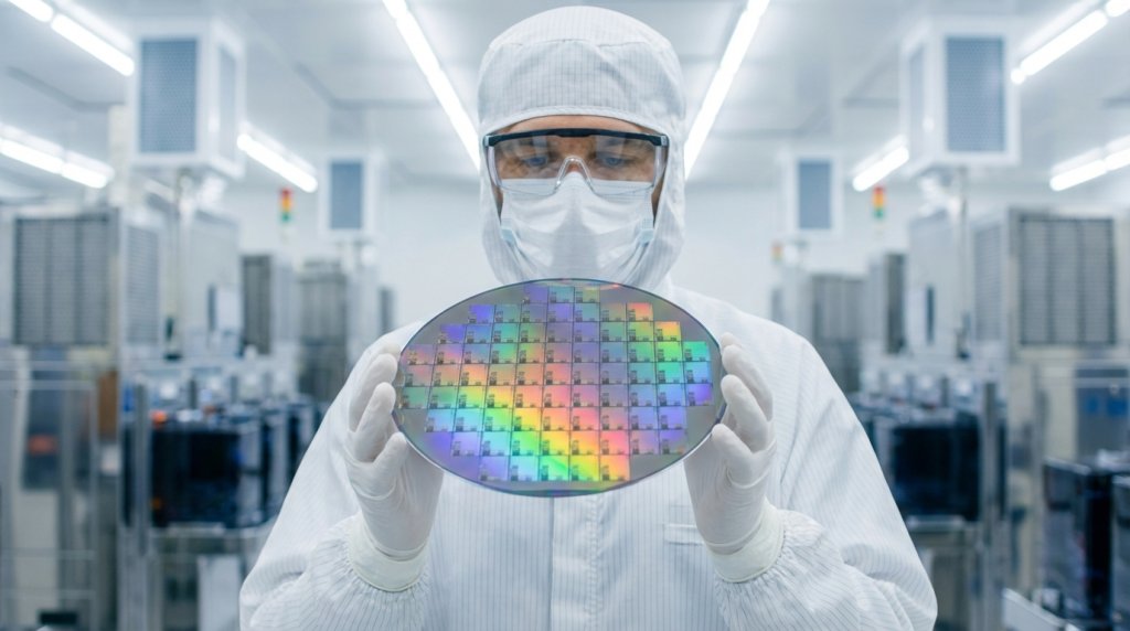 NAND Flash Wafer in a Cleanroom