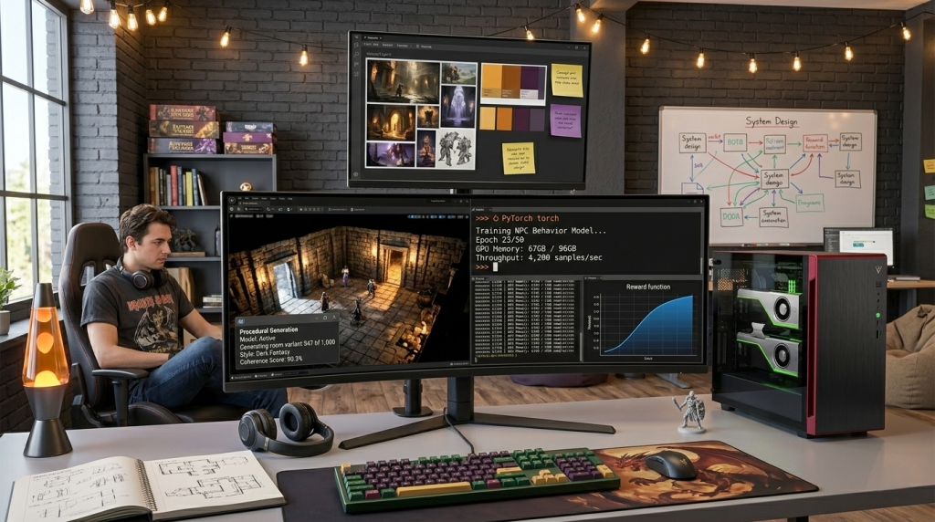 Game Development Studio with AI Procedural Generation