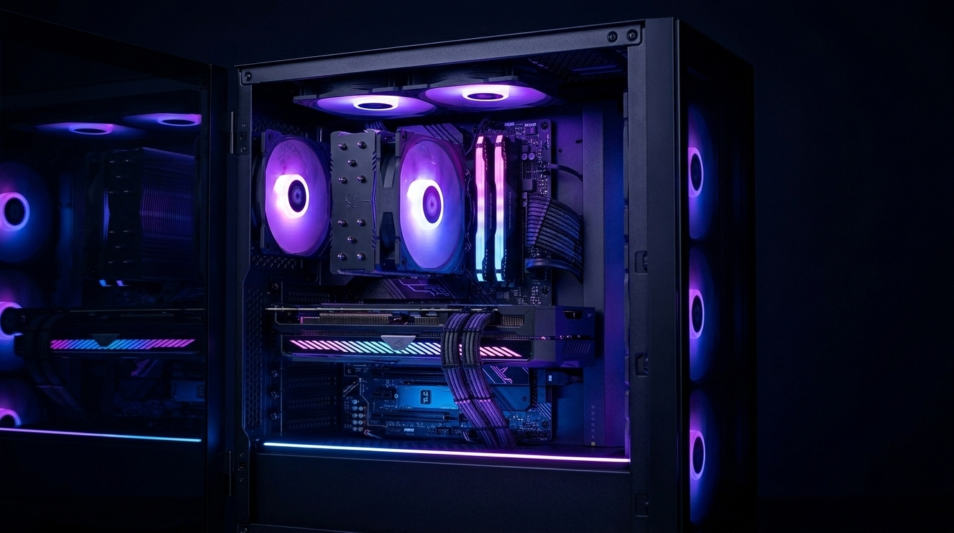 RGB Gaming RAM in a Lit PC Build