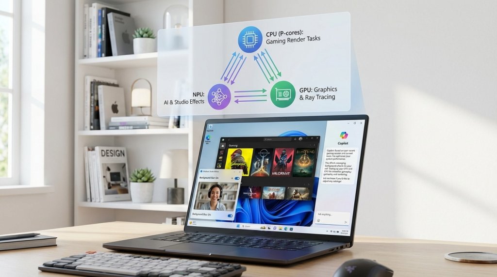AI NPU Copilot+ PC Feature Visualization on a Gaming Laptop
