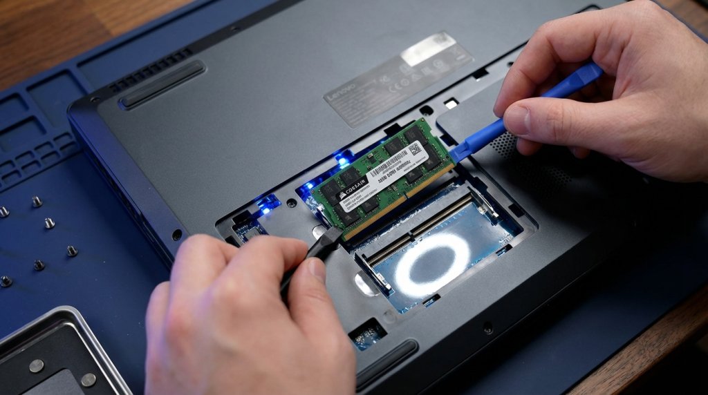 Gaming Laptop Memory Upgrade Scene