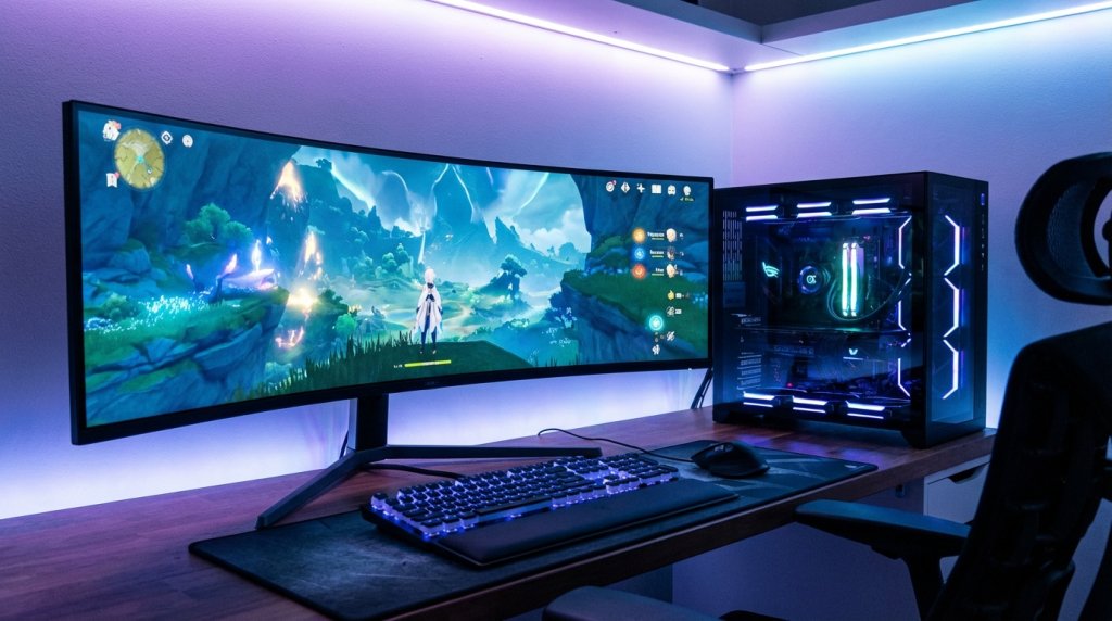 High-End Gaming Battlestation Setup with RAM Showcase