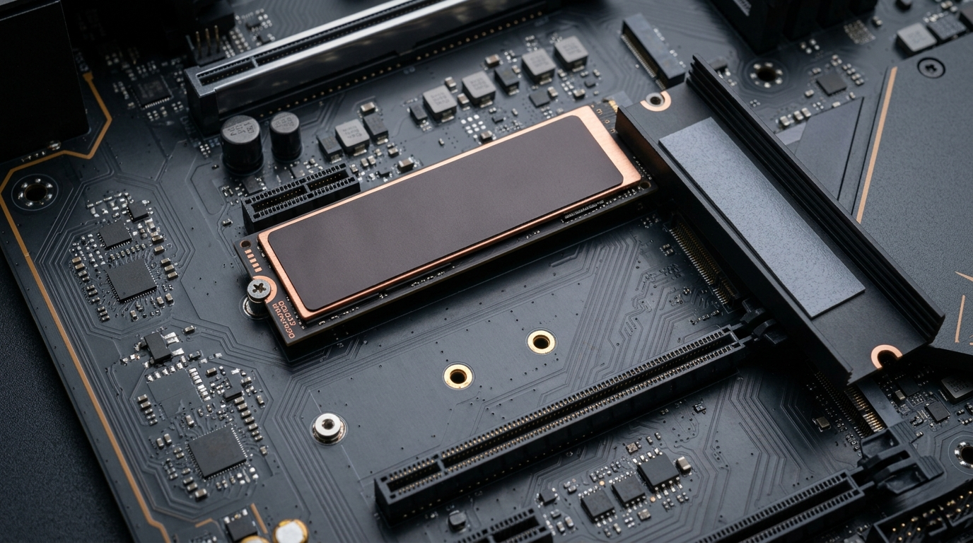 PCIe 5.0 NVMe drive installed on motherboard