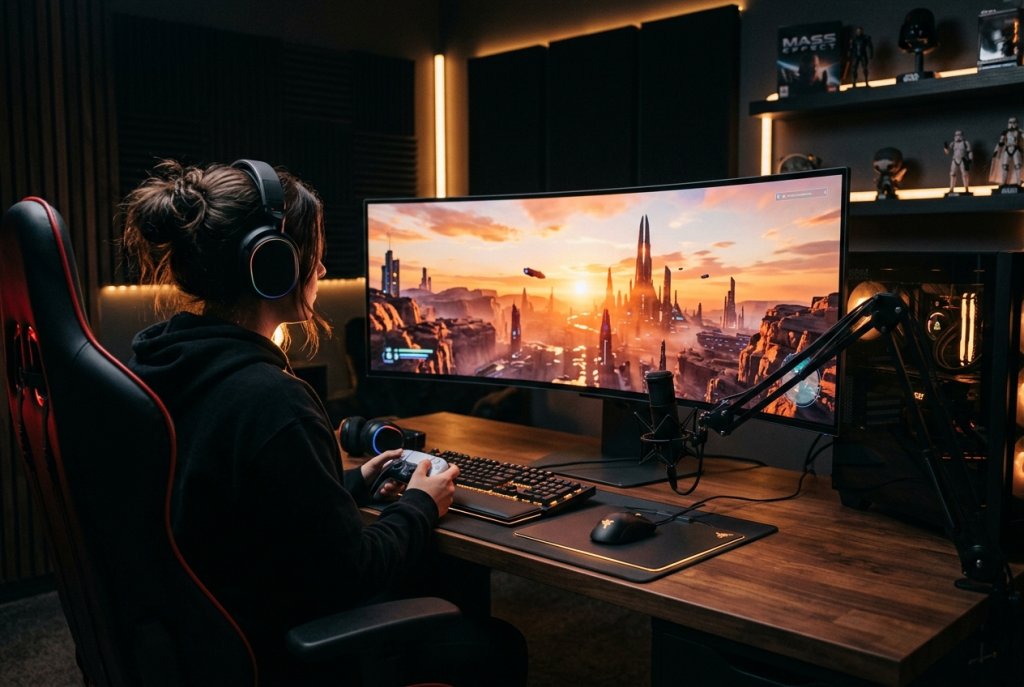 Immersive Gaming Lifestyle Scene