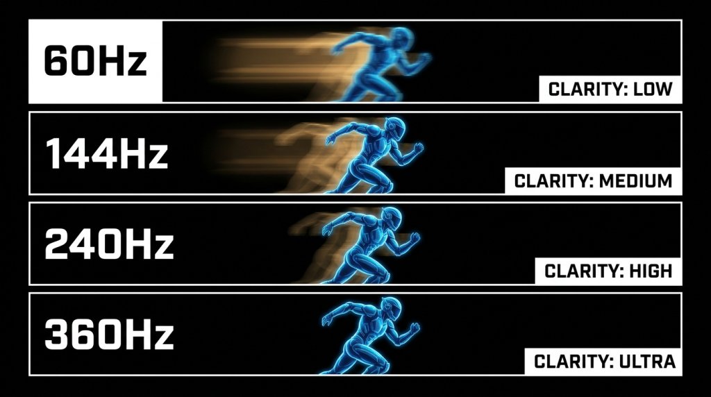 Refresh Rate Motion Clarity Comparison Strip