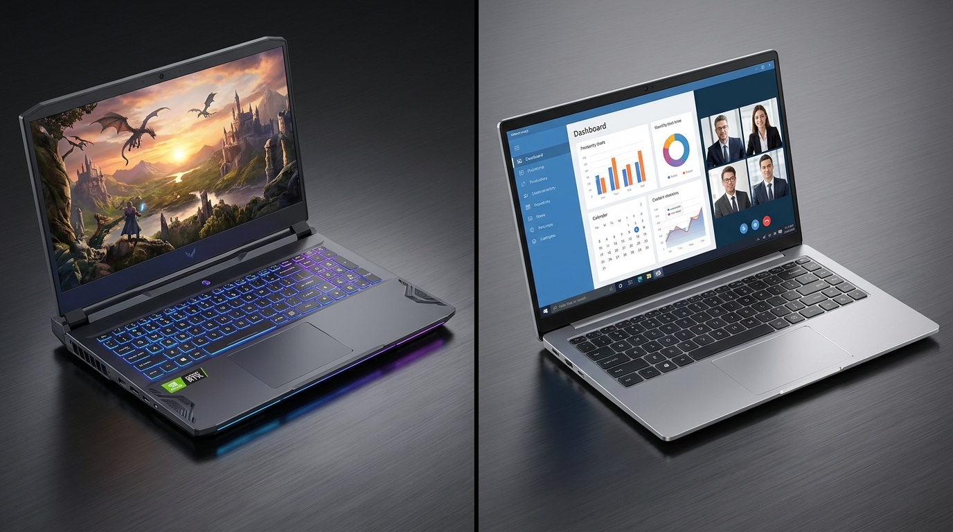 Gaming Laptop vs. Business Laptop: What’s the Real Difference — and Which One Do You Actually Need?