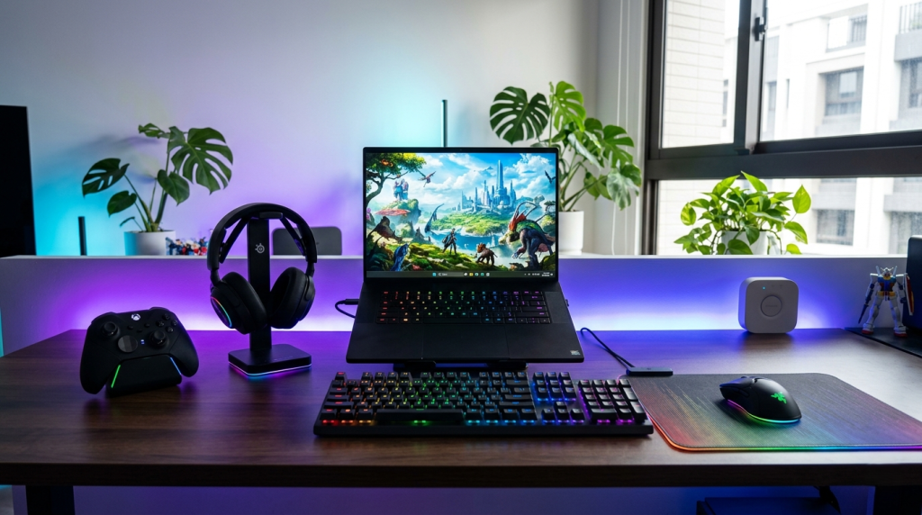 Gaming Setup with 16-inch Laptop