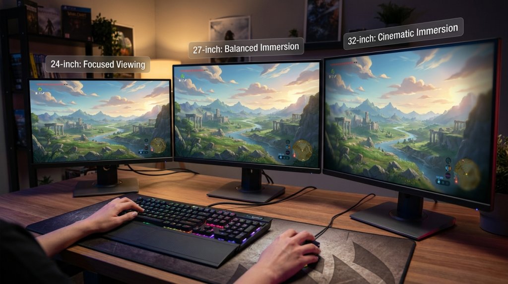 gaming-monitor-size-guide-2026-24-vs-27-vs-32-inch-comparison